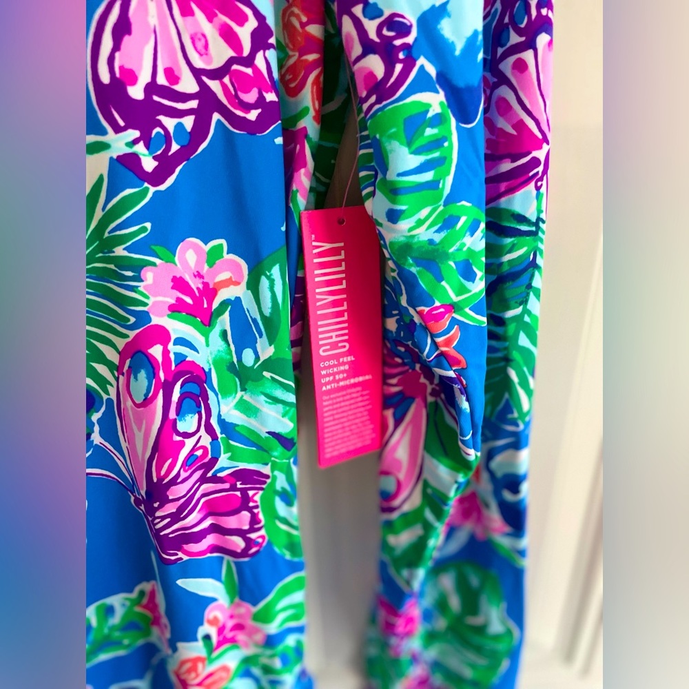 ⭐️⭐️Lilly Pulitzer Cowl Neck/Gator mask Lilshield Long Sleeve50+Dress - Picture 7 of 15
